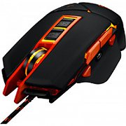 CANYON Hazard GM-6 Optical gaming mouse, adjustable DPI setting 800/1600/2400/3200/4800/6400, LED backlight, moveable weight slot and retractable top cover for comfortable usage, Black rubber, cable length 1.70m, 137*90*42mm, 0.154kg(replacement)