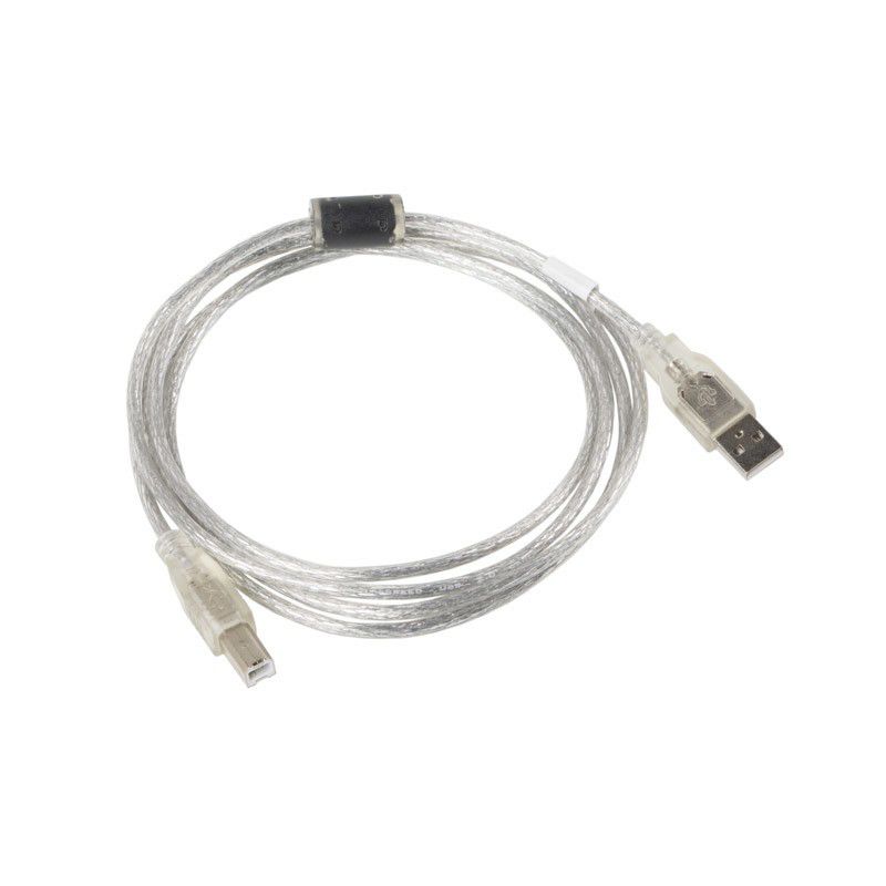 Lanberg CA-USBA-12CC-0018-TR USB cable 1.8 m USB 2.0 USB B Transparent_2