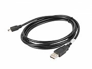 LANBERG USB CABLE 2.0 MINI AM-BM5P 1.8M, BLACK CA-USBK-10CC-0018-BK