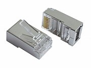 MUFA RJ-45  pt. cablu FTP, SFTP, Cat5e, RJ-45 (T), ecranat, plastic cu metal, 10 buc,  PLUG5SP/10 