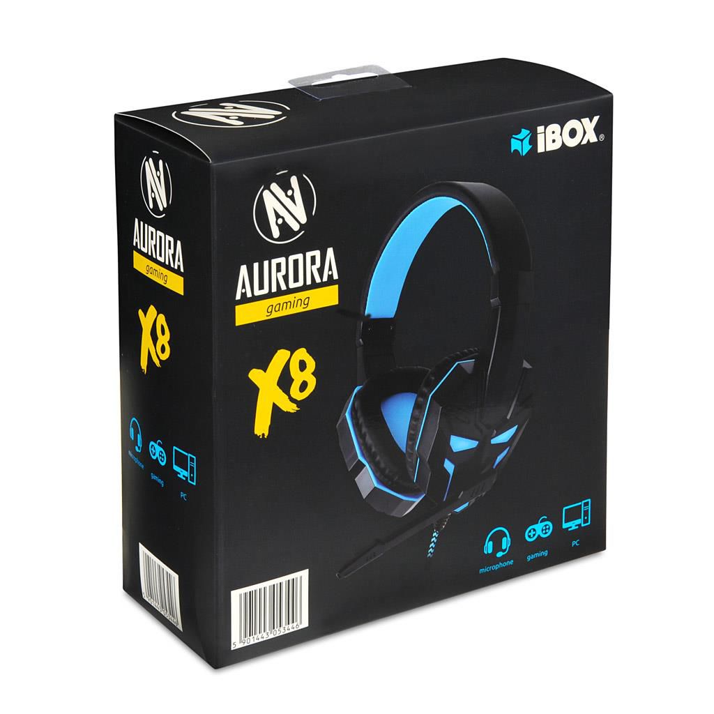 iBox X8 Headset Head-band Black,Blue