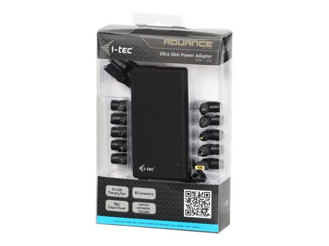 ITEC SLPA90W Adaptor alimentare i-tec Advance Ultra Slim 90W 1x port USB cu 10 conectori_1