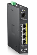 ZYXEL RGS100-5P-ZZ0101F Zyxel RGS100-5P Industrial Switch 4x GbE+1x SFP, PoE DIN rail/Wall mount, IP30