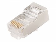 MUFA RJ-45 GEMBIRD pt. cablu FTP, SFTP, Cat6, RJ-45 (T), ecranat, plastic cu metal, 50 buc,  PLUG6SP/50 