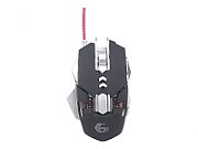 MOUSE GEMBIRD, gaming, cu fir, USB, optic, 4000 dpi, butoane/scroll 7/1, iluminare, butoane programabile, negru / gri,  MUSG-05  (include TV 0.15 lei)
