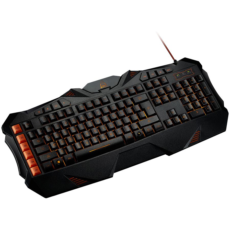 CANYON Wired multimedia gaming keyboard with lighting effect, Marco setting function G1-G5 five keys. Numbers 118keys, US layout, cable length 1.73m, 500*223*35mm, 0.822kg_3