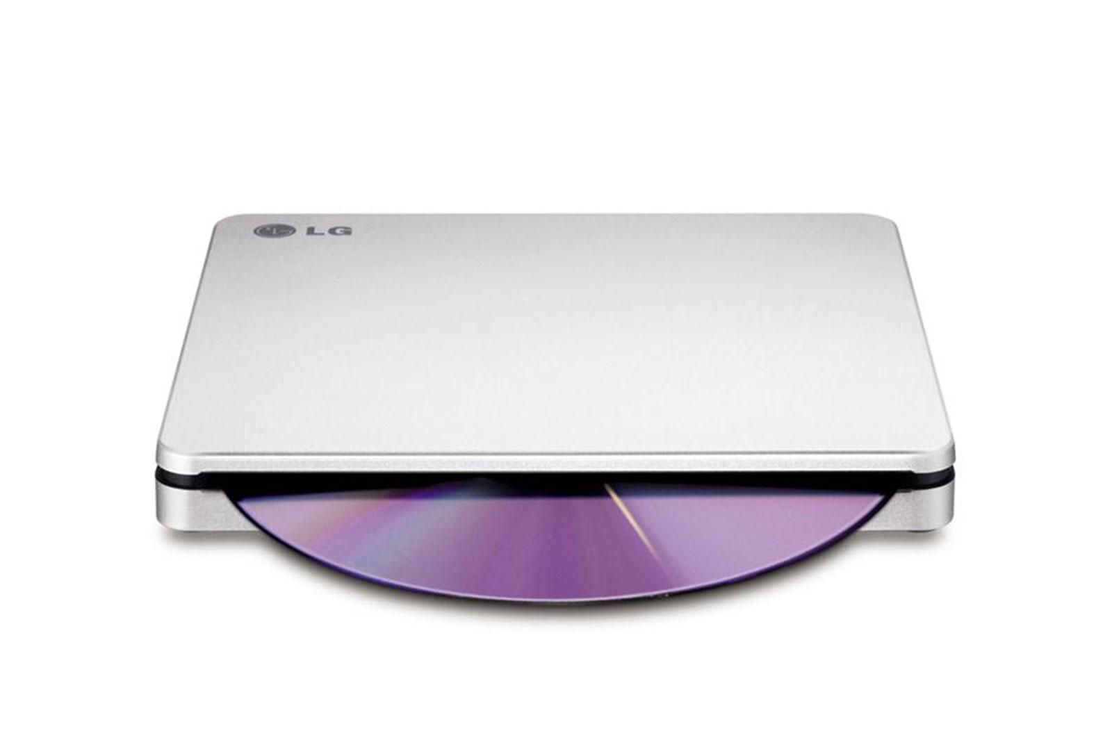 Ultra Slim Portable DVD-R Black Hitachi-LG GP60NB60.AUAE12B, GP60NB60 Series, DVD Write /Read Speed: 8x, CD Write/Read Speed: 24x, USB 2.0, Buffer 0.75MB, 144 mm x 137.5 mm x 14 mm._1