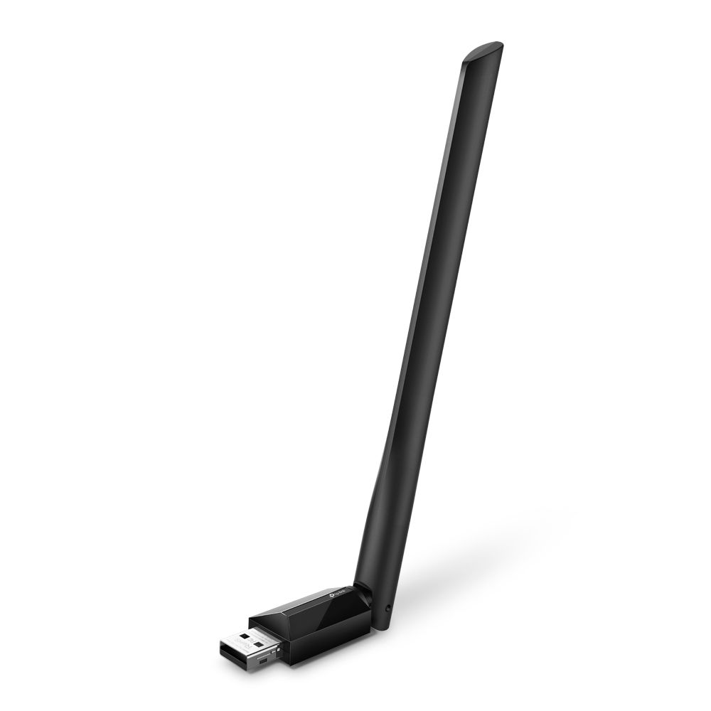 Tp-link AC600 High Gain Wireless Dual Band USB Adapter, ARCHER T2U PLUS; USB 2.0; 5dBi Antenna; Wireless Standards: IEEE 802.11b/g/n 2.4 GHz, IEEE 802.11a/n/ac 5GHz; Wireless Speeds: 600 Mbps (200 Mbps on 2.4GHz, 433 Mbps on 5GHz); Frequency: 2.4GHz, 5GHz;_1