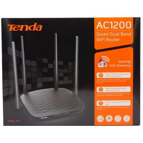 Router Wireless TENDA AC5, Dual- Band AC1200, 1*10/100Mbps WAN port, 3*10/100Mbps LAN ports, 4 antene externe 5dBi, 1*WiFi on/off, 1* Reset/WPS button, Standard&Protocol, IEEE802.3, IEEE802.3u, 2.4 GHz, 300 Mbps._1