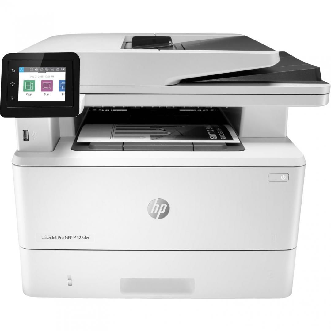 Imprimanta multifunctionala laser monocrom HP M428dw, A4, duplex, ADF, USB 2.0, Wi-Fi, 38 ppm