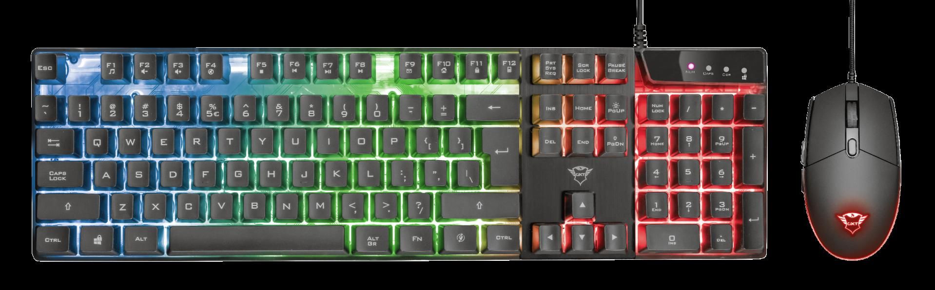 Kit Tastatura + Mouse Trust GXT 838 Azor Gaming Combo, negru