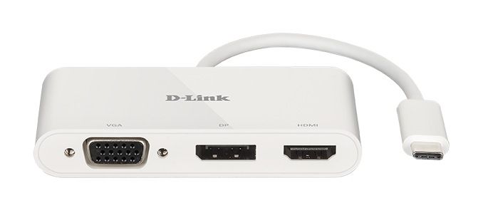 D-Link DUB-V310 3-in-1 USB-C Hub with HDMI, VGA and DisplayPort DUB-V310 ,1* USB-C connector , 1* HDMI Port, 1* VGA, 1* DisplayPort._2