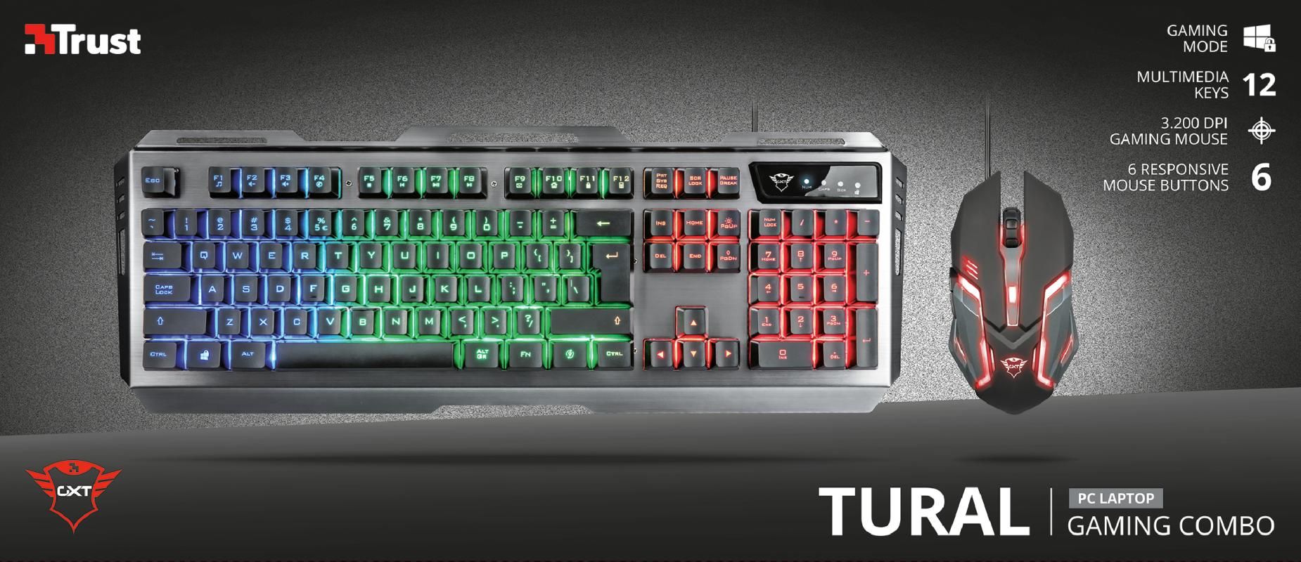 Kit Tastatura + Mouse Trust GXT 845 Tural Gaming, negru_3