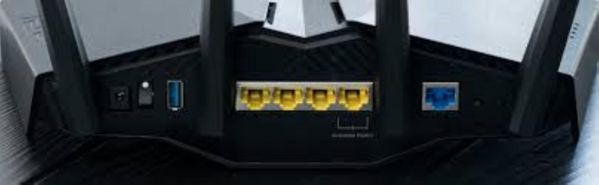 Asus Router Wireless Asus RT-AX82U 02.11ax, IPv4, IPv6 Segment produs: Performanță AX Extremă AX6000 Rata Datelor: 802.11ax (2.4GHz): până la 1148 Mbps, 802.11ax (5GHz): până la 4804 Mbps 4* antenă externă Procesor: Quad-core la 1.8GHz Memorie: 256 MB Flash, 1GB RAM Frecvența de operare: 2.4 GHz/