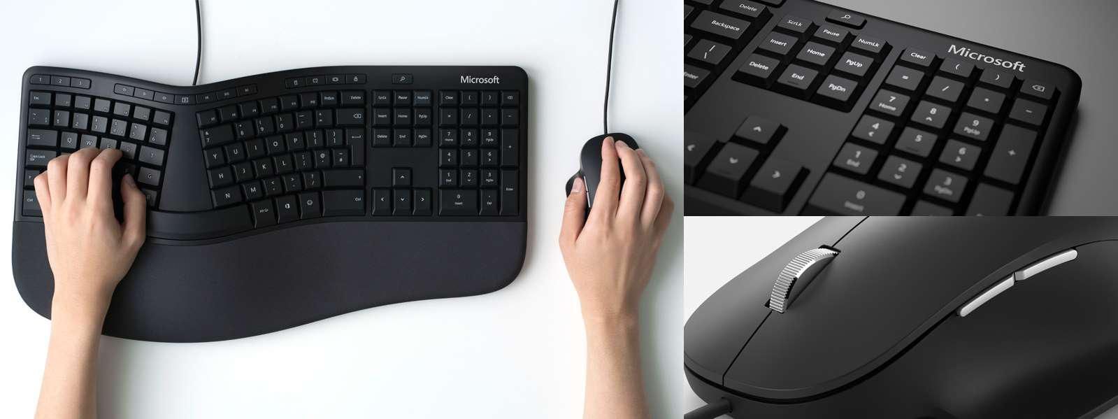 Kit tastatura + mouse Microsoft Ergonomic for Business, negru_1