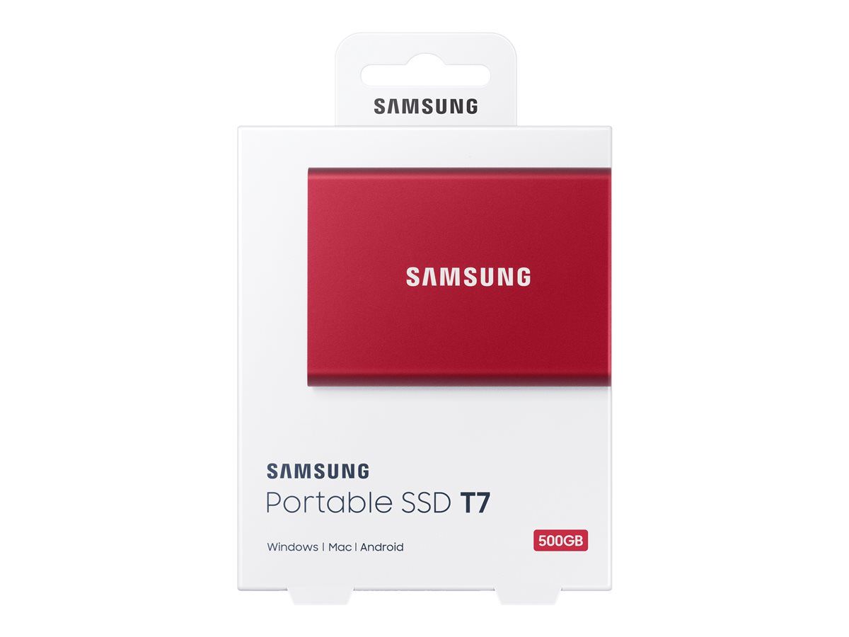 SAMSUNG Portable SSD T7 500GB extern USB 3.2 Gen 2 metallic red_3