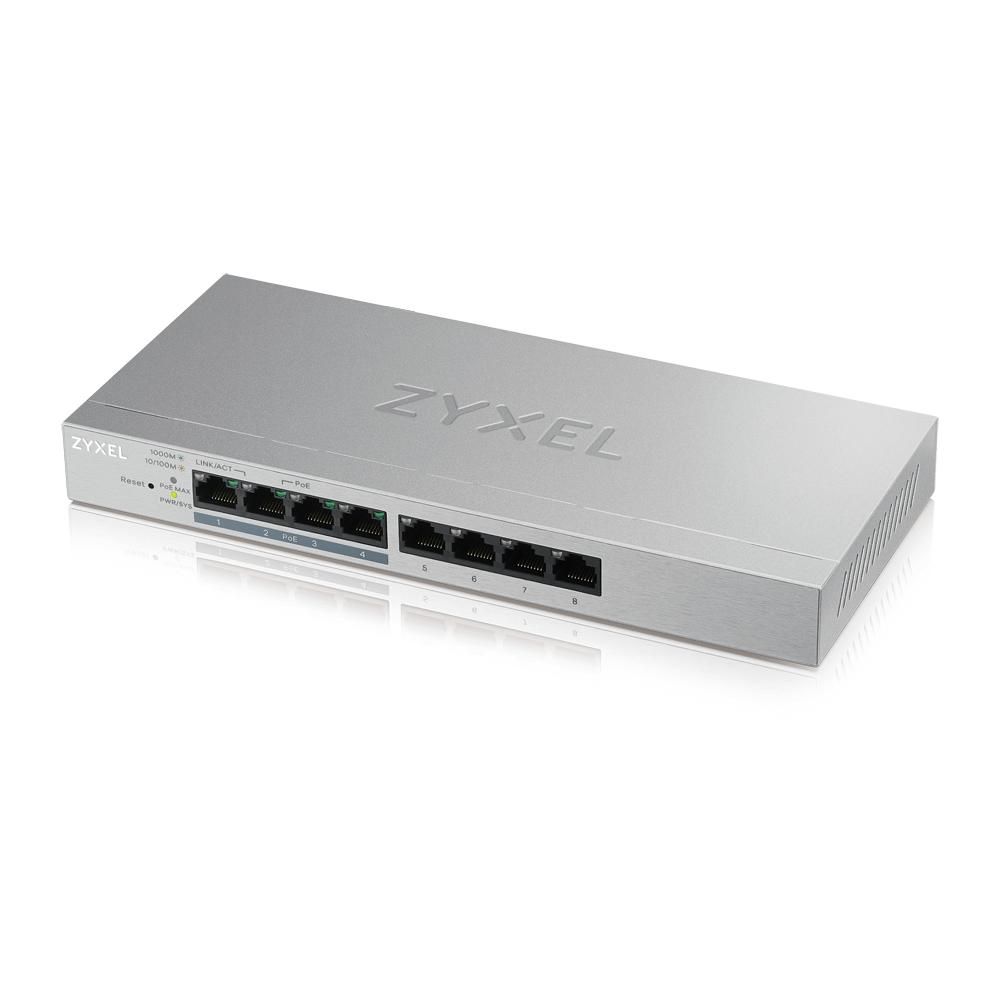 ZYXEL | GS1200-8HPV2-EU0101F | GS1200-8HP v2 |  Switch |  Web Managed | POE | Porturi 4 Gigabit, 4 Gigabit POE | 60 W_3