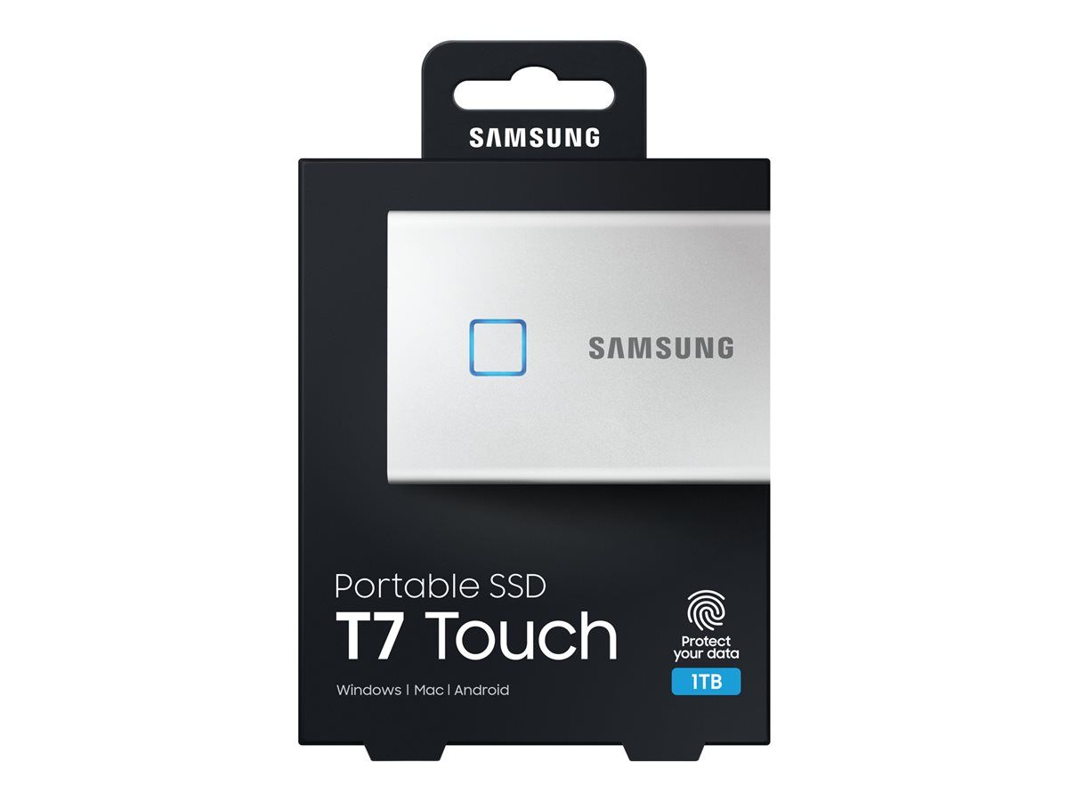 SAMSUNG Portable SSD T7 Touch 1TB extern USB 3.2 Gen.2 black silver_3