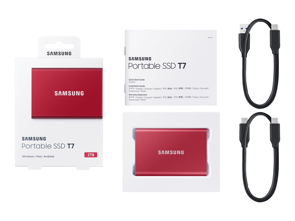Samsung SSDex USB 3.2 Gen.2  Portable T7 Red 2TB_1