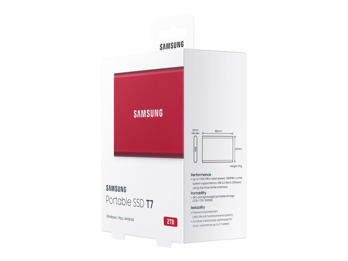 Samsung SSDex USB 3.2 Gen.2  Portable T7 Red 2TB_5