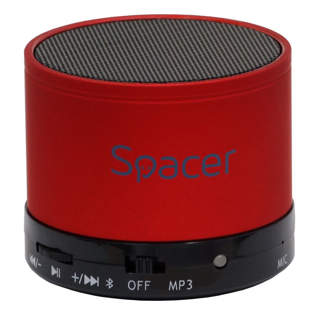 BOXA SPACER portabila bluetooth TOPPER, RMS:  3W, control volum, acumulator 520mAh, timp de functionare pana la 5 ore, distanta de functionare pana la 10m, incarcare USB, RED, 
