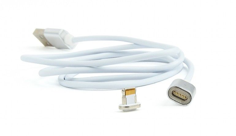 Cablu alimentare si date Gembird  Usb 2.0 (Tata) - Lightning, 1.8 m, alb, cablu cu impletire din bumbac
