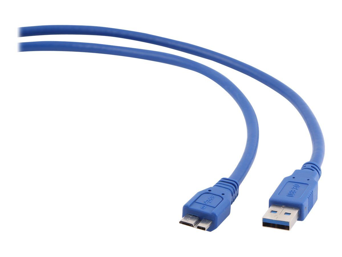 CABLU alimentare si date GEMBIRD, pt. smartphone, USB 3.0 (T) la Micro-USB 3.0 (T), 0.5m, albastru, 