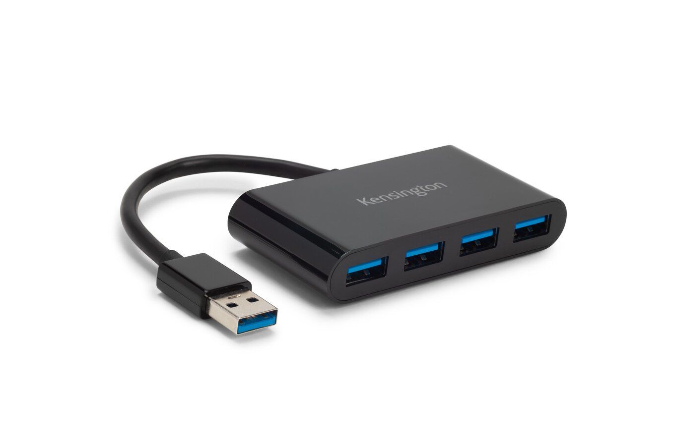 HUB extern KENSINGTON, porturi USB: USB 3.0 x 4, conectare prin USB 3.0, cablu 0.1 m, negru, 