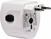 ADAPTOR universal SPACER, pt. calatorii, Schuko x 1, conectare Socket Universal (T), USB x 2,   10 A, alb,  SPAD-UNIV /45505994 (include TV 0.75 lei)