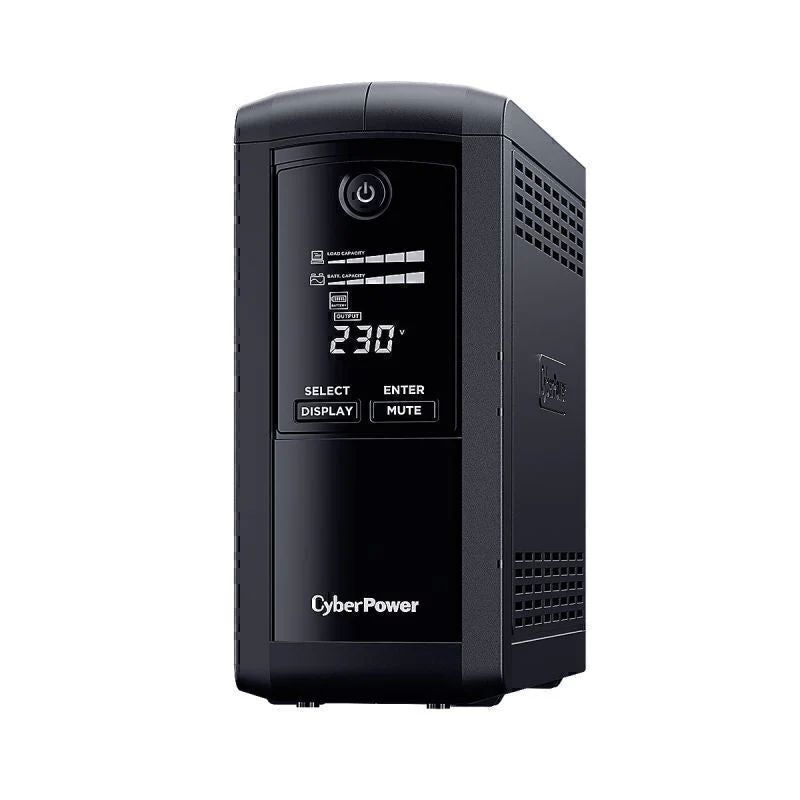 UPS Cyber Power VP700ELCD, 700 VA, 390 W, cu management, line-interactive, 4x Schuko, 1x RJ45, 1x USB, 12V 7Ah LCD, Tower, Gri