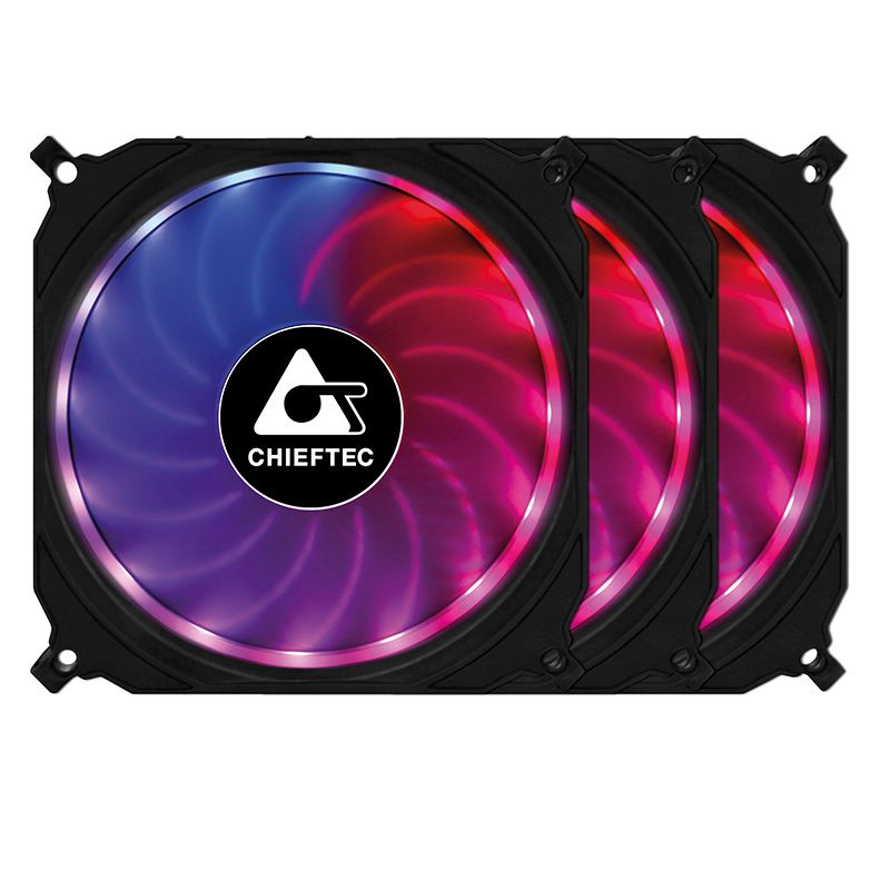 Ventilator Chieftec CF-3012-RGB ,120 x 120 x 25 mm ,1200 RPM ,Negru ,RGB