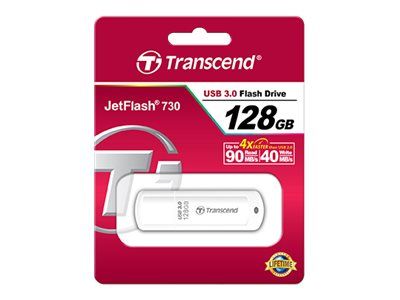 TRANSCEND TS128GJF730 Transcend memory USB 128GB Jetflash 730 USB 3.0, white