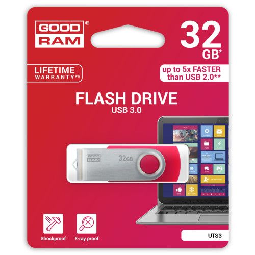 GOODRAM UTS3-0320R0R11 GOODRAM memory USB UTS3 32GB USB 3.0 Red_3