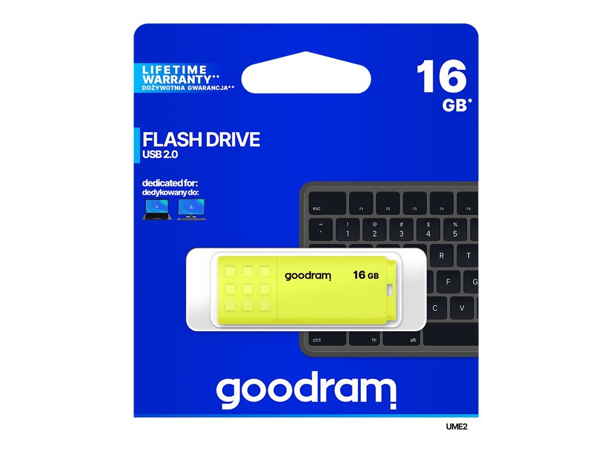 GOODRAM UME2-0160Y0R11 GOODRAM memory USB UME2 16GB USB 2.0 Yellow_1