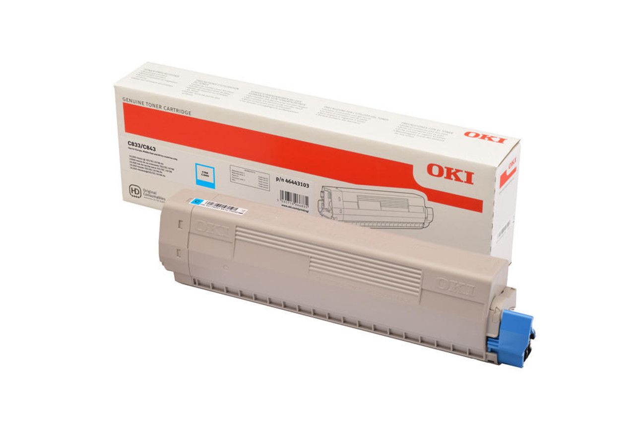 Cartus toner OKI 46443103 ,Albastru ,10 000 pagini ,Original (46443103) 