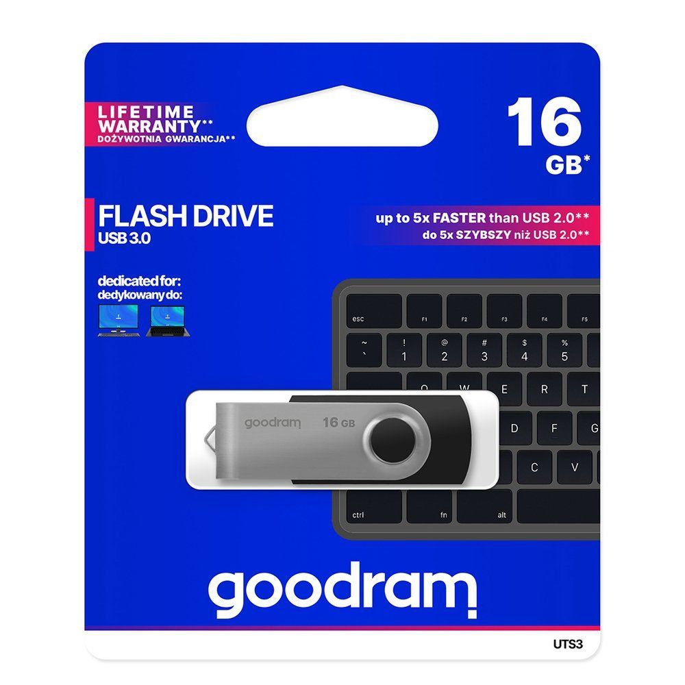 GOODRAM UTS3-0160K0R11 GOODRAM memory USB UTS3 16GB USB 3.0 Black_2