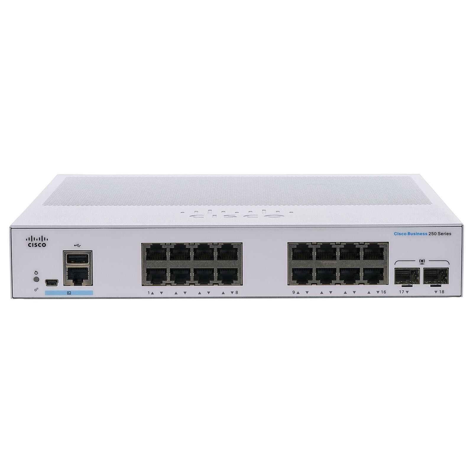 Cisco CBS250-16T-2G-EU network switch Managed L2/L3 Gigabit Ethernet (10/100/1000) Silver_1