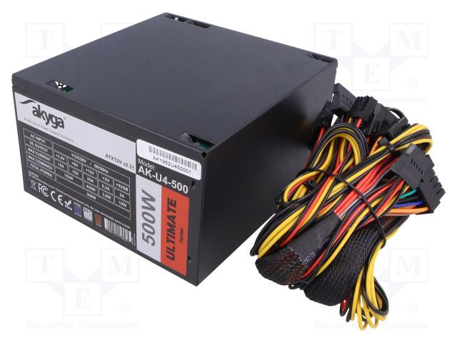 AKY AK-U4-500 Akyga Ultimate ATX Power Supply 500W AK-U4-500 80 PLUS Bronze PCI-E PFC