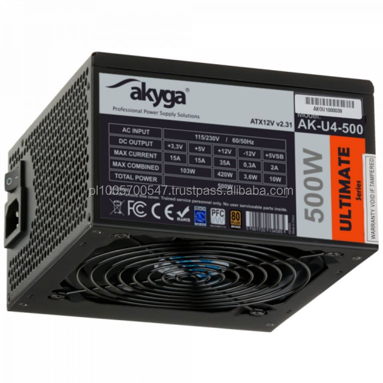 AKY AK-U4-500 Akyga Ultimate ATX Power Supply 500W AK-U4-500 80 PLUS Bronze PCI-E PFC_2