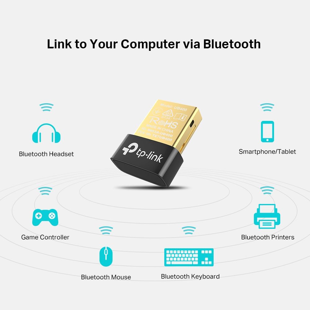 Adaptor Bluetooth 4.0 Nano USB 2.0, Windows 10/8.1/8/7/XP._3