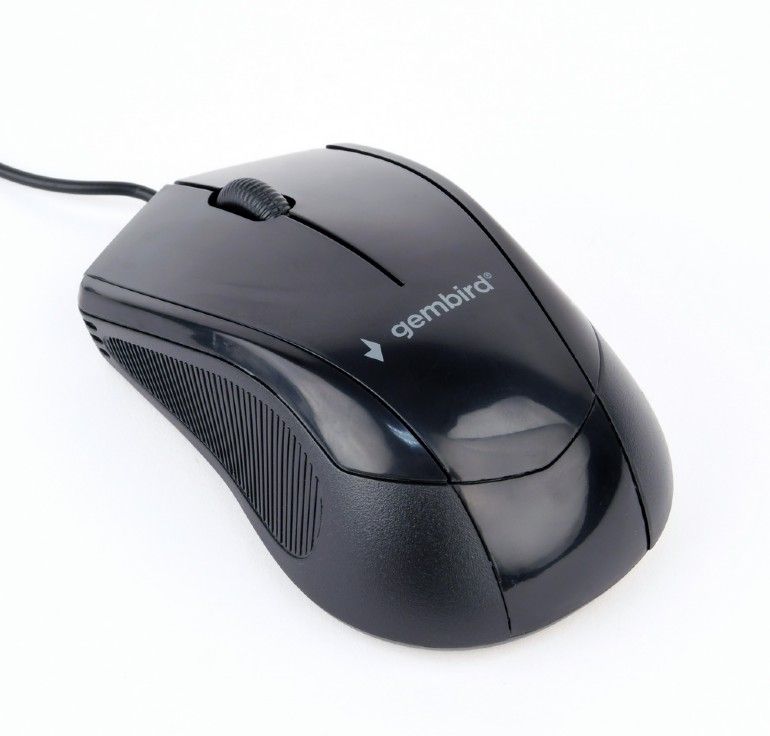 MOUSE GEMBIRD, PC sau NB, cu fir, USB, optic, 1000 dpi, butoane/scroll 3/1, , negru,  MUS-3B-02  (include TV 0.15 lei)
