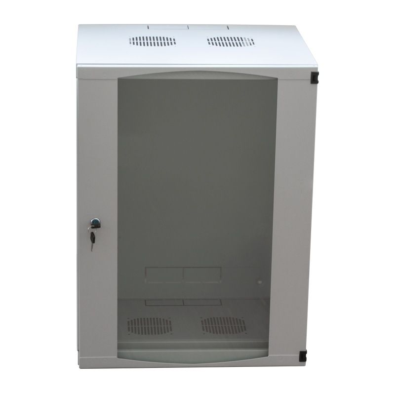 CABINET 19  LOGILINK   9U, fixare pe perete, Flatpack (dezasamblat),  Light Grey, 460 (h) x 540 (w) x 450 (d) mm, usa sticla cu blocare, otel 1.2mm, sarcina maxima 30Kg,  W09F64G 