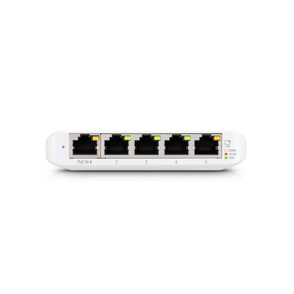 Ubiquiti USW-Flex-Mini-3 5-Port managed Gigabit Ethernet switch powered by 802.3af/at PoE or 5V, 1A USB-C power adapter_1