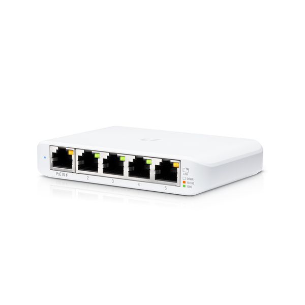 Ubiquiti USW-Flex-Mini-3 5-Port managed Gigabit Ethernet switch powered by 802.3af/at PoE or 5V, 1A USB-C power adapter_2