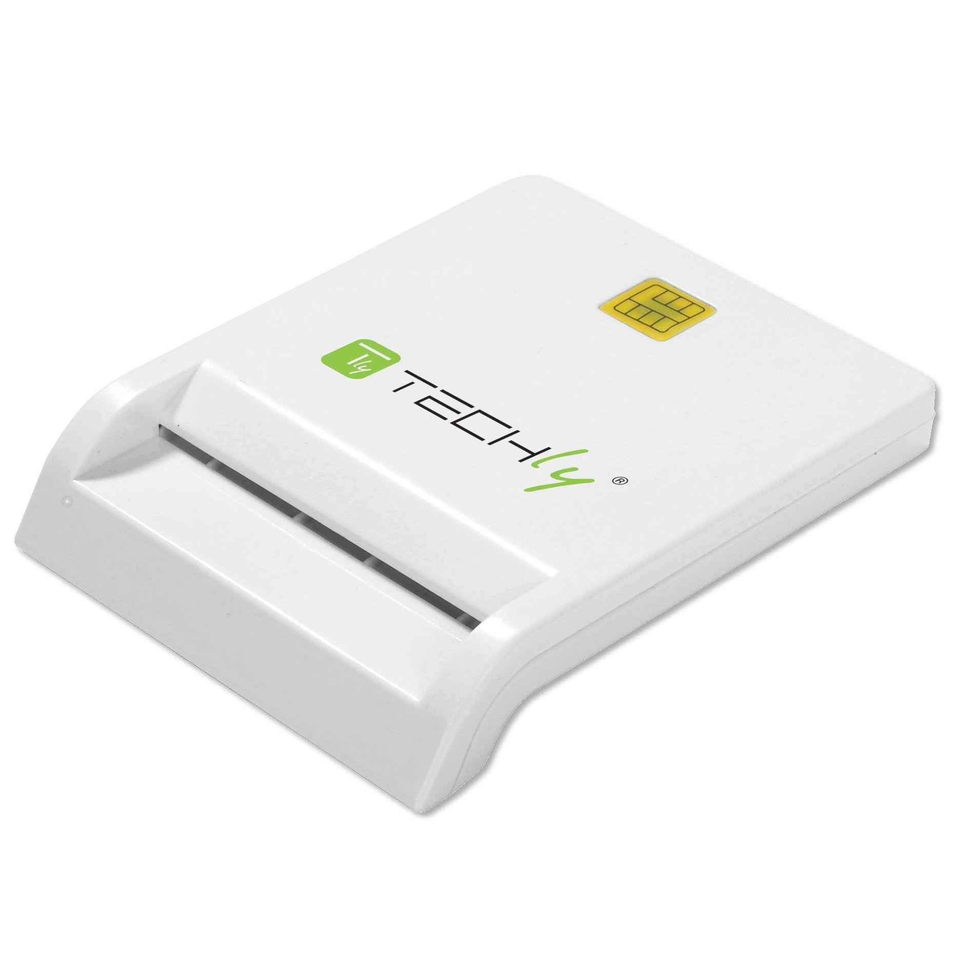 Techly Compact /Writer USB2.0 White I-CARD CAM-USB2TY smart card reader Indoor_1