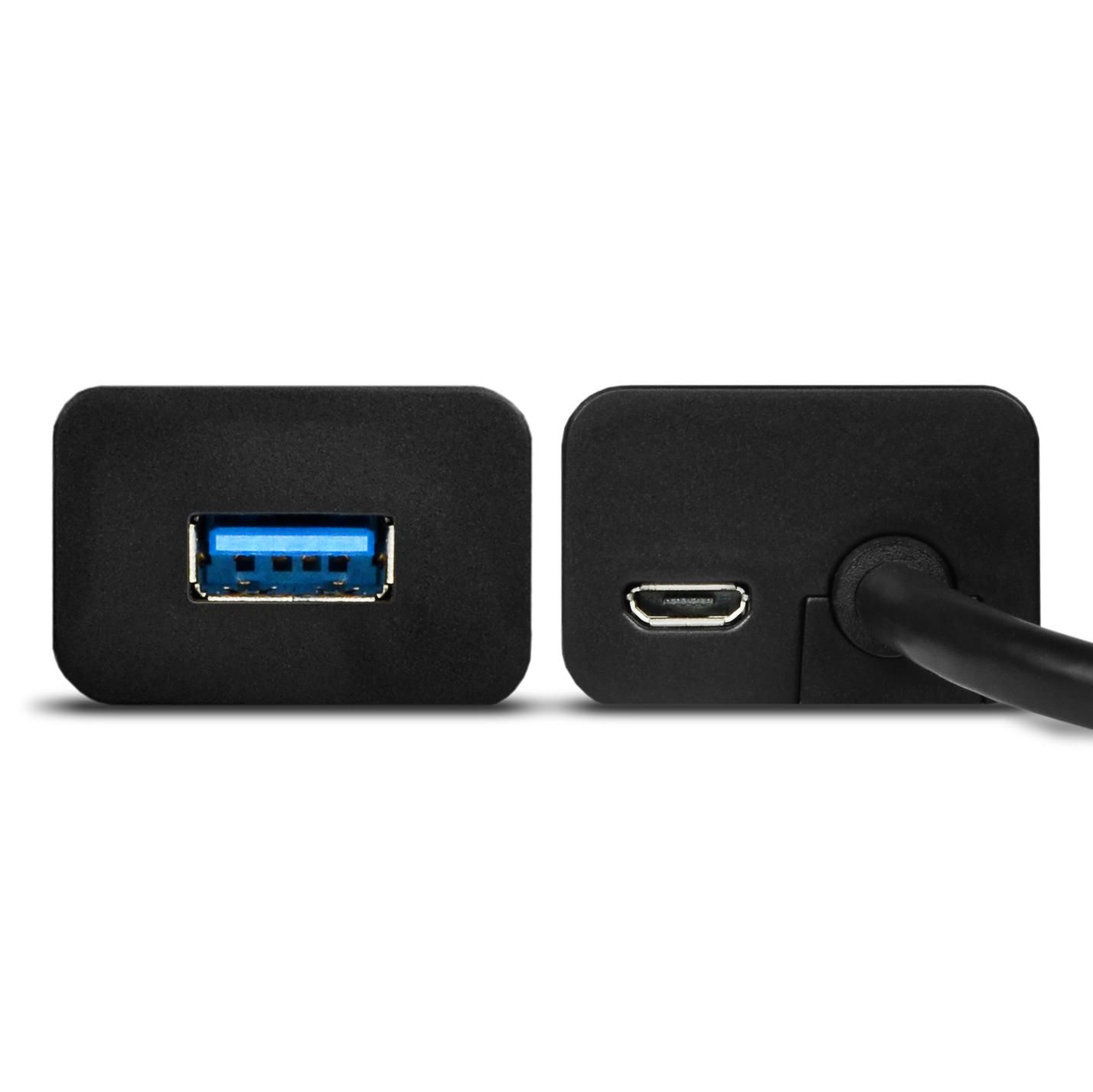 HUE-S2BL 4x USB3.0 Charging Hub, cablu 120 cm, port incarcare Micro USB_3
