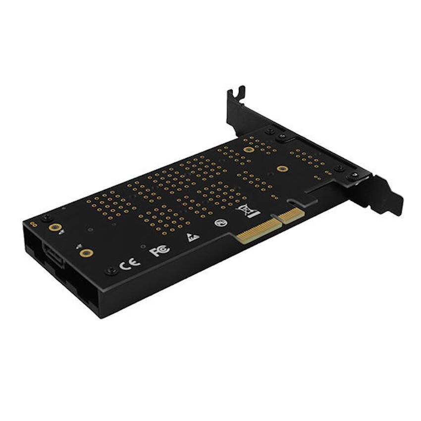 Adaptor Intern PCEM2-DC, PCI-E 3.0 4x - DUAL M.2 SSD (NVMe + SATA), Voltaj Dual, Suport SSD pana la 110 mm + Cooler Activ_3