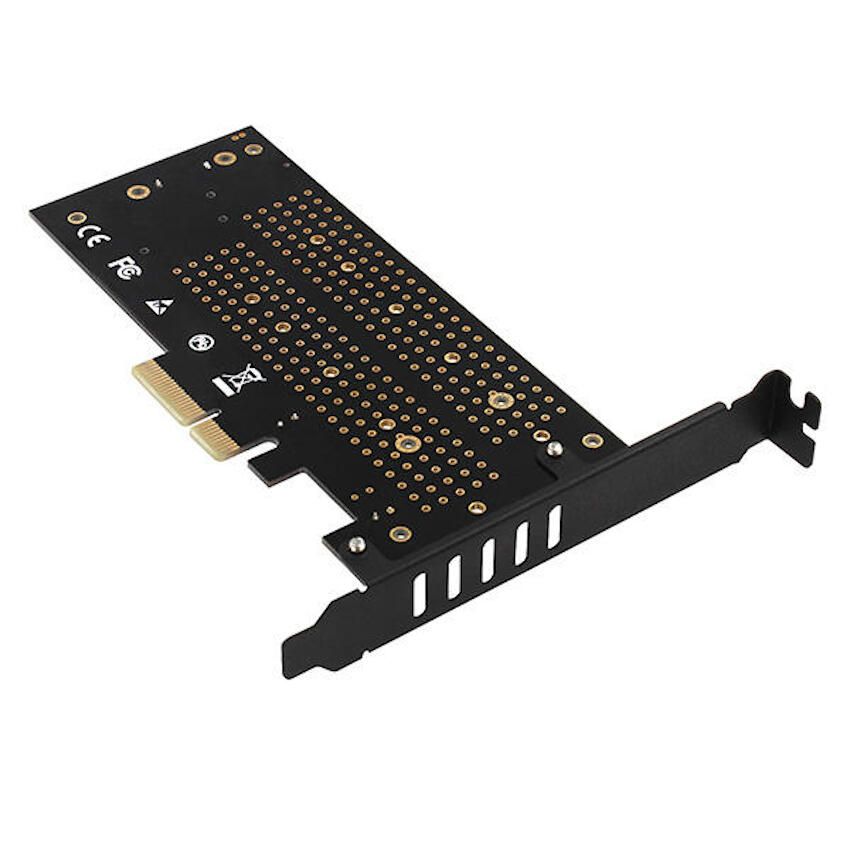 Adaptor Intern PCEM2-D, PCI-E 3.0 4x - DUAL M.2 SSD (NVMe + SATA), Voltaj Dual, SSD pana la 110 mm_2