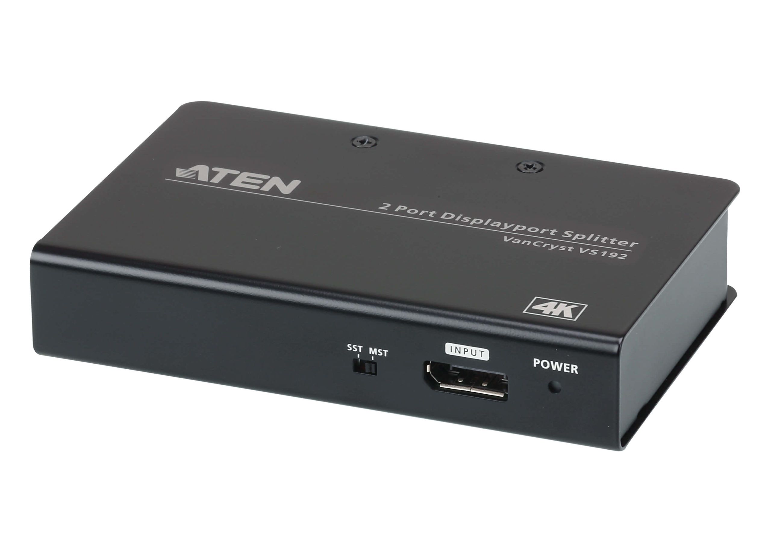 SPLITTER video ATEN, split 2 monitoare la 1 PC, conector 1: DisplayPort (M) conector 2: DisplayPort (M) x 2,  VS192-AT-G  (include TV 0.75 lei)
