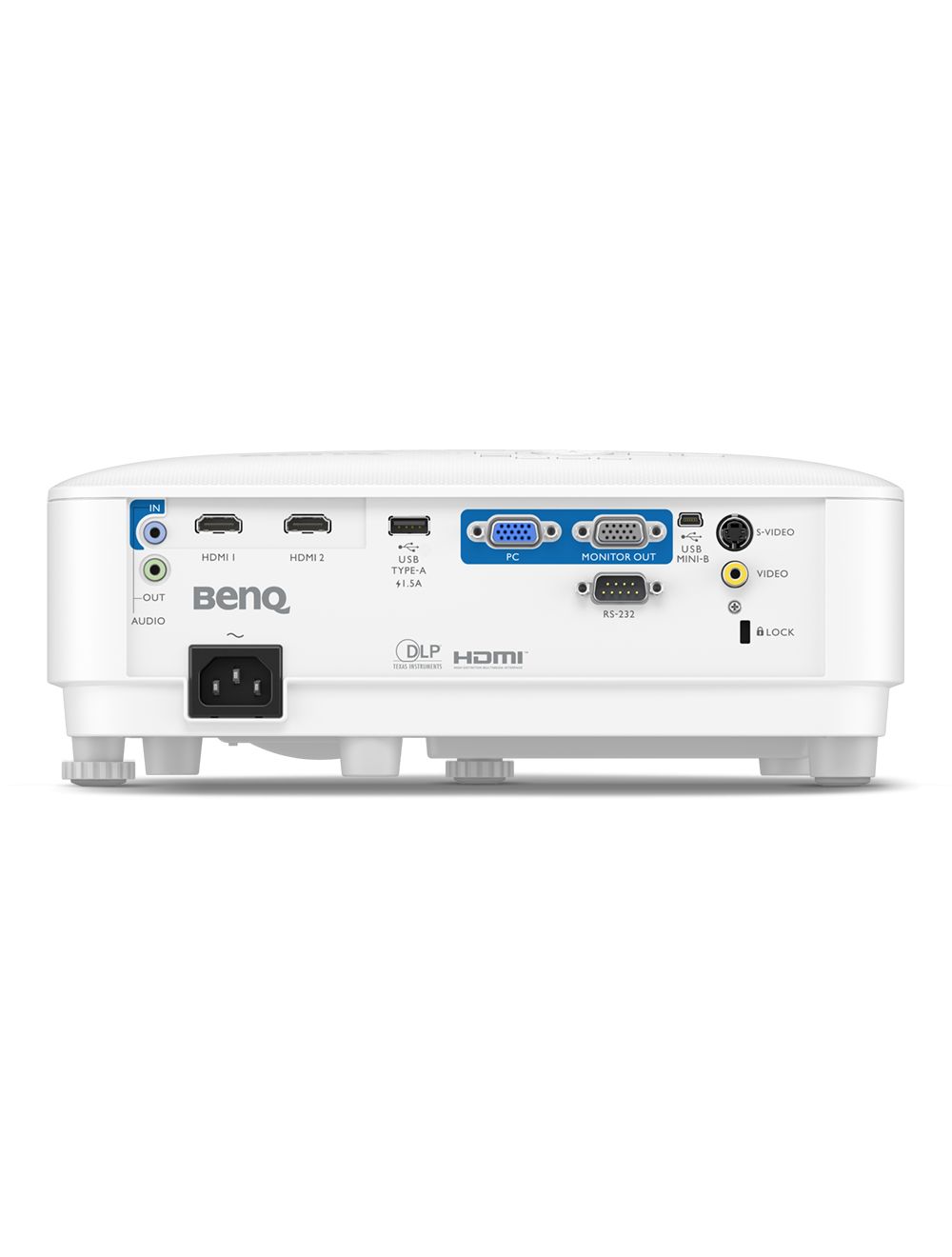 Proiector BenQ MX560, DLP, XGA 1024* 768, up to WUXGA 1920*1200, 4000 lumeni, 20.000:1, 4:3 nativ, lampa 6.000 ore/ 15.000 ore eco mode, zoom optic 1.1, boxa 10W,  Security Bar, Kensington lock, 2* HDMI, 2*D-sub, USB type A, audio in/ out, USB mini B, RS232, 2* IR, Composite Video in, S-video, 29-34_4